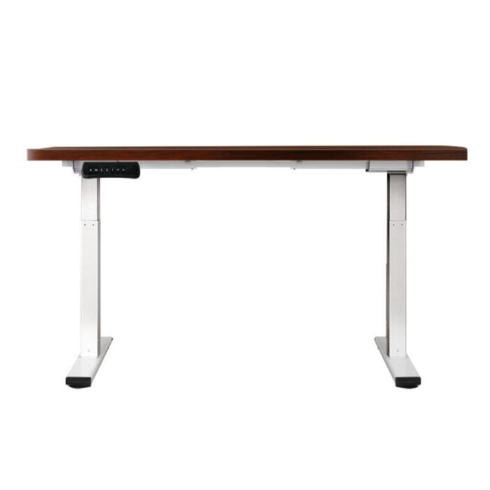 Artiss Motorised Adjustable Standing Desk Frame with Walnut Top - Image 4