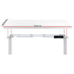 Artiss Standing Desk Motorised Dual Motor 120CM White - Image 3