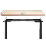 Artiss Standing Desk Motorised Electric Dual Motor White Oak 120CM - Image 3