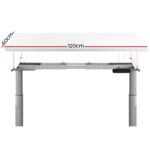 Artiss Electric Standing Desk Motorised Adjustable Sit Stand Desks Grey White - Image 3