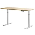 Artiss Motorised Adjustable Standing Desk Dual Motor 140CM White Oak