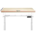 Artiss Motorised Adjustable Standing Desk Dual Motor 140CM White Oak - Image 3