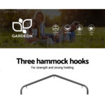 Gardeon Outdoor Hammock Chair with Stand Swing Hanging Hammock Garden Cream - Image 4