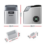 Devanti Ice Maker Machine Commercial Portable Ice Cube Tray Countertop 3.2L - Image 2