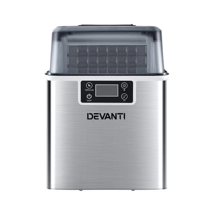 Devanti Ice Maker Machine Commercial Portable Ice Cube Tray Countertop 3.2L - Image 3