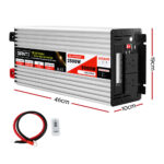 Giantz Power Inverter 12V to 240V 2500W/5000W Pure Sine Wave Camping Car Boat - Image 2