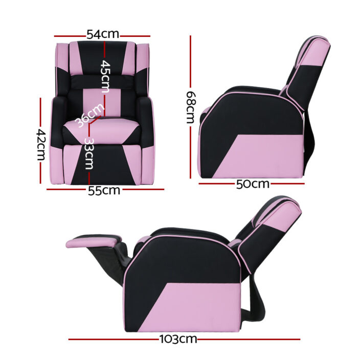 Keezi Kids Recliner Chair Gaming Lounge Sofa Couch PU Leather Children Armchair - Image 2