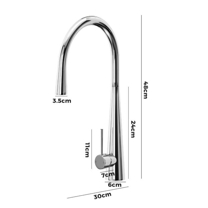 WELS Kitchen Tap Pull Out Down Mixer Tap Spray Sink Basin Faucet Laundry Taps - Image 2