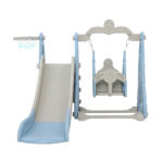 Keezi Kids Slide Swing Set Basketball Hoop Outdoor Playground Toys 170cm Blue - Image 3