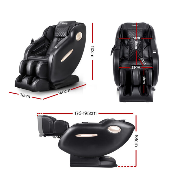 Livemor Ozeni Electric Massage Chair with Zero Gravity Technology (Black) - Image 2