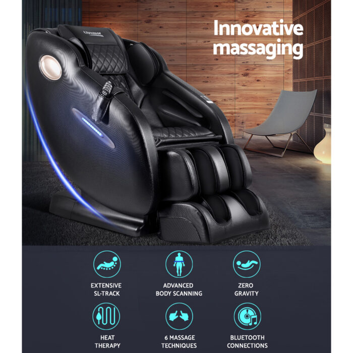 Livemor Ozeni Electric Massage Chair with Zero Gravity Technology (Black) - Image 4