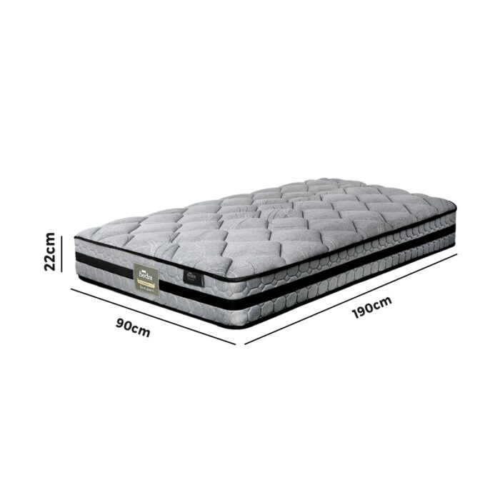 Bedra Single Mattress 3D Mesh Fabric Foam Spring 22cm 7-Zone - Image 3