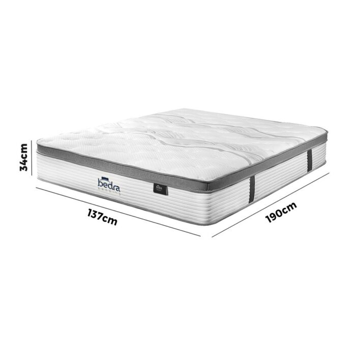 Bedra Double Mattress Euro Top Pocket Spring 34cm 7-Zone - Image 6