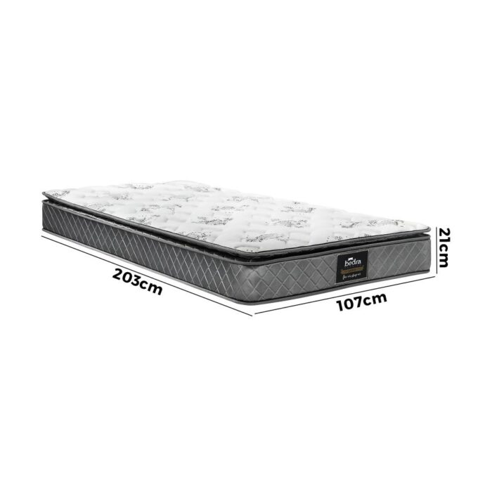 Bedra King Single Mattress Breathable Bonnell Spring Foam 21cm - Image 5