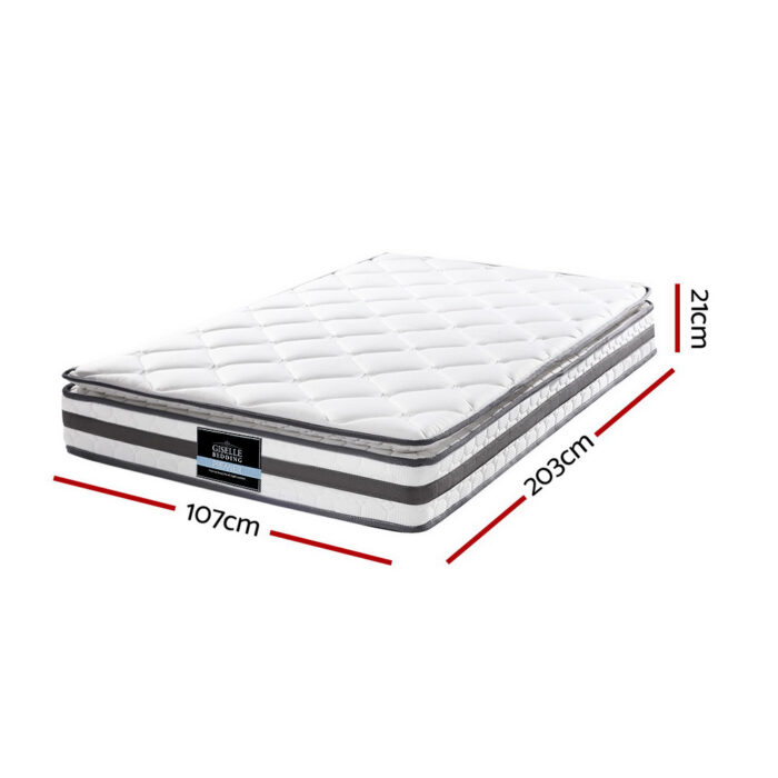Giselle Bedding 21cm Mattress Pillow Top King Single - Image 2
