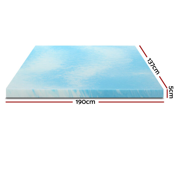 Giselle Bedding Memory Foam Mattress Topper 11-Zone 8cm Double - Image 2