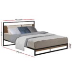 Artiss Bed Frame Queen Size Metal Frame DANE - Image 2