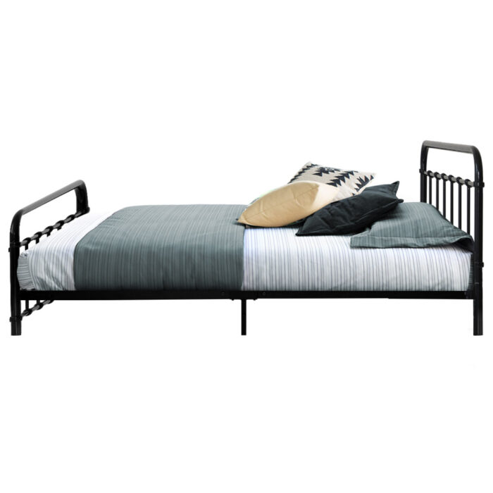 Artiss Bed Frame Metal Frames LEO - King Single(Black) - Image 4