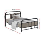 Artiss Bed Frame Metal Frames LEO - Single (Black) - Image 2