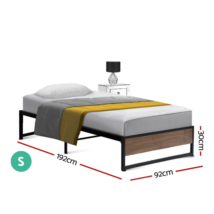 Artiss Bed Frame Metal Frame Bed Base OSLO - Single - Image 2
