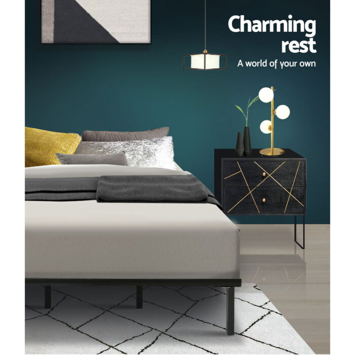 Artiss Bed Frame Queen Size Metal Frame TED - Image 4
