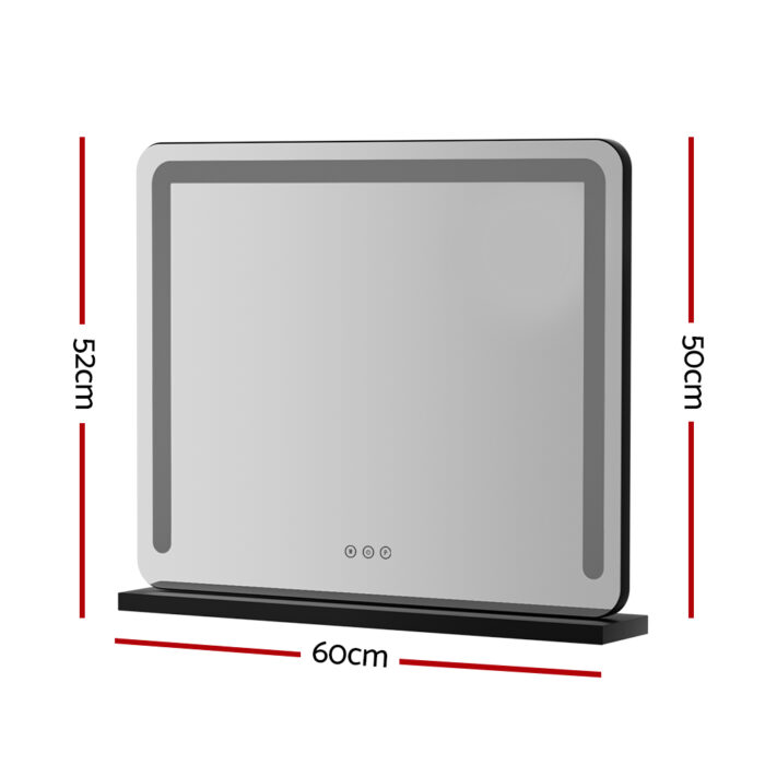 Embellir Makeup Mirror With Light Hollywood Vanity LED Tabletop Mirrors 50X60CM - Image 2