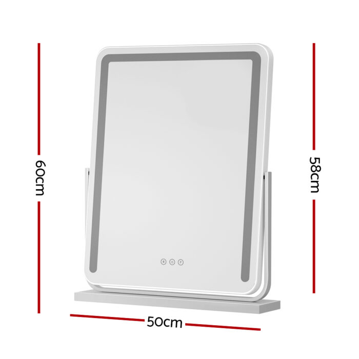 Embellir Makeup Mirror With Light Hollywood LED Vanity Wall Mounted 50X60CM - Image 2