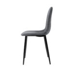 Artiss Dining Chairs Grey Velvet Set of 4 Nova - Image 4