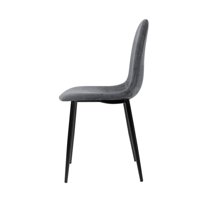 Artiss Dining Chairs Grey Velvet Set of 4 Nova - Image 4