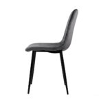 Artiss Dining Chairs Grey Velvet Set of 4 Lindsay - Image 4