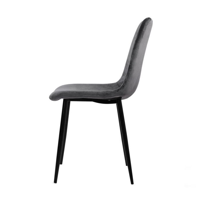 Artiss Dining Chairs Grey Velvet Set of 4 Lindsay - Image 4