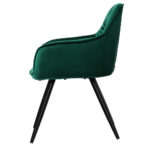 Artiss Set of 2 Calivia Dining Chairs Kitchen Chairs Upholstered Velvet Green - Image 4