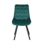 Artiss Set of 2 Reith Dining Chairs Kitchen Cafe Chairs Velvet Upholstered Green - Image 3