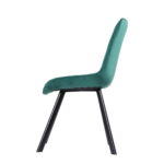 Artiss Set of 2 Reith Dining Chairs Kitchen Cafe Chairs Velvet Upholstered Green - Image 4