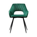 Artiss Set of 2 Caitlee Dining Chairs Kitchen Chairs Velvet Upholstered Green - Image 3