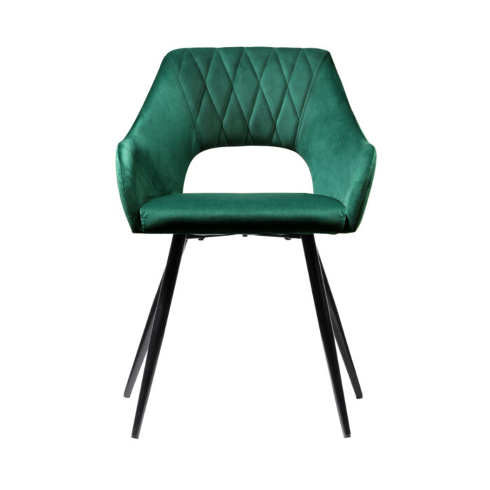 Artiss Set of 2 Caitlee Dining Chairs Kitchen Chairs Velvet Upholstered Green - Image 3