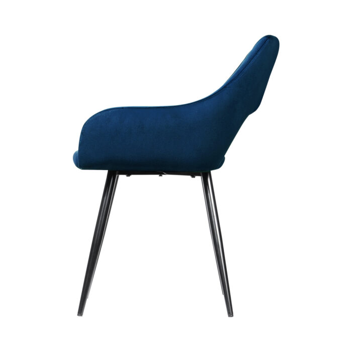 Artiss Dining Chairs Set of 2 Blue Velvet Caitlee - Image 4