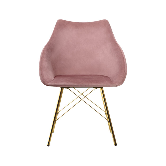 Artiss Set of 2 Valisa Dining Chairs Kitchen Chairs Upholstered Velvet Pink - Image 3