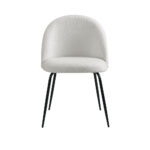 Artiss Dining Chairs Accent Chairs Armchair Kitchen Sherpa Boucle Chair White - Image 3