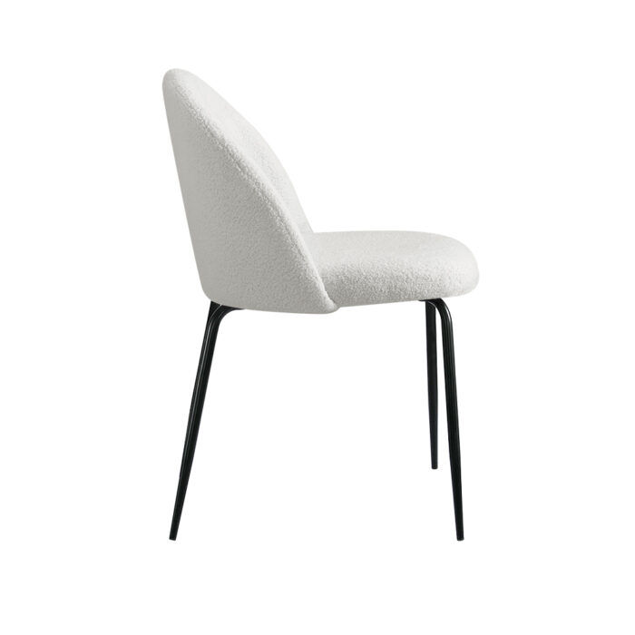 Artiss Dining Chairs Accent Chairs Armchair Kitchen Sherpa Boucle Chair White - Image 4