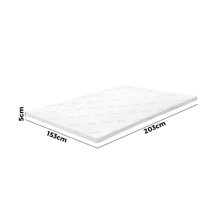 Bedra Memory Foam Mattress Topper Queen Size Cool Gel 5CM - Image 2