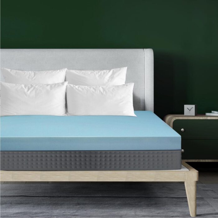 Bedra Memory Foam Mattress Topper Bed Cool Gel Bamboo Cover Underlay Queen 8CM - Image 5