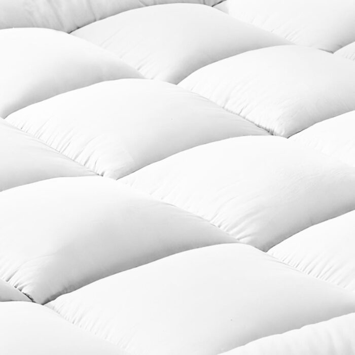 Bedra Pillowtop Mattress Topper Bamboo Fibre Protector Mat Cover 1000GSM Double - Image 5