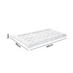 Bedra Pillowtop Mattress Topper Bamboo Fibre Protector Mat Cover 1000GSM Single - Image 5