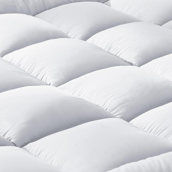 Bedra Pillowtop Mattress Topper Bamboo Fibre Protector Mat Cover 1000GSM Single - Image 4