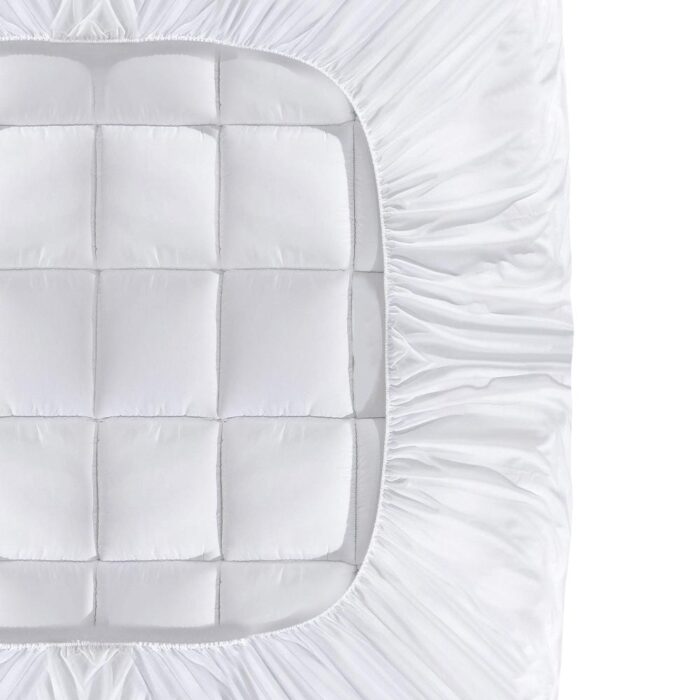 Bedra Pillowtop Mattress Topper Bamboo Fibre Protector Mat Cover 1000GSM Single - Image 3