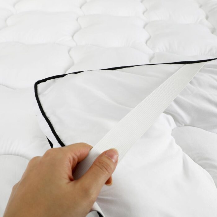 Bedra Mattress Topper Microfibre Luxury Pillowtop Protector Cover King Single - Image 2