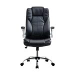Oikiture Office Chair Executive Computer Chairs Tilt Seat PU Leather Seating
