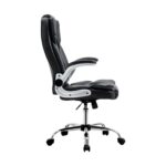 Oikiture Office Chair Executive Computer Chairs Tilt Seat PU Leather Seating - Image 4