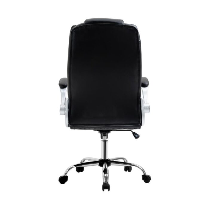 Oikiture Office Chair Executive Computer Chairs Tilt Seat PU Leather Seating - Image 2